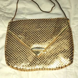 Vintage Apri Nights Gold Mesh Metallic HandBag